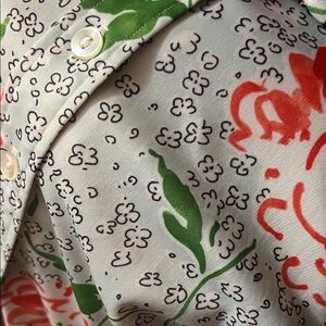 70s Vintage 🌺 Bleeker Street x Jonathan Logan Dagger Collar Floral Print Blouse